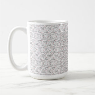 Caneca De Café Motif floral refinado em branco e cinza, presenti
