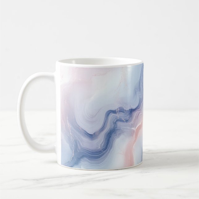 Caneca De Café 🎨 Motif Marbré Pastel Doux et Élégant 🎨 (Esquerda)