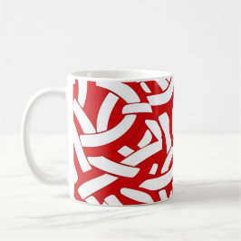 Caneca De Café 💫 Motif Spiralé Rouge et Blanc 🎨