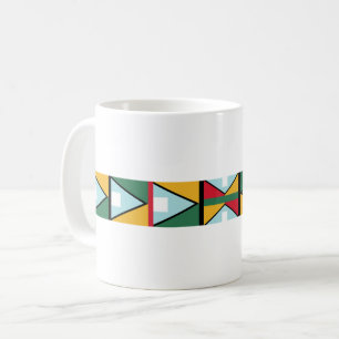 Caneca De Café motif têxtil tradicional indiana nativa
