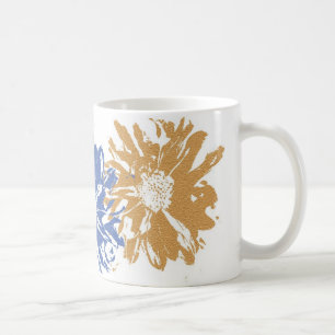 Caneca De Café Motif Verde Azul Laranja