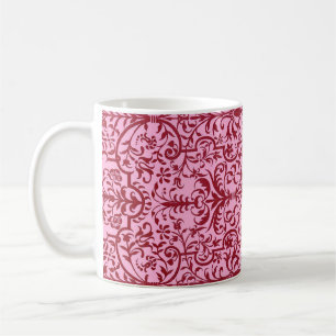Caneca De Café Motif vitoriano a rosa