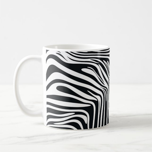 Caneca De Café Motif zébré noir et blanc 🦓 (Esquerda)