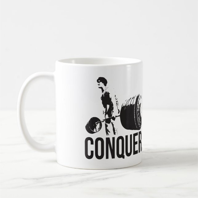 Caneca De Café Motivação "Construção de corpo" - Conquistar (Esquerda)