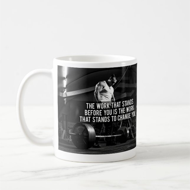 Caneca De Café Motivação de criação de corpo (Esquerda)
