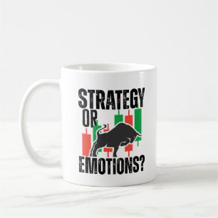 Caneca De Café Motivação de Negociação Mercado em alta Estrat