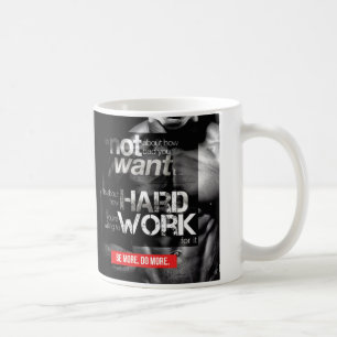 Caneca De Café Motivação de Workout - Duro de Trabalho