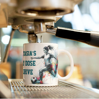 Caneca De Café Motivação dinâmica para jogadores de futebol