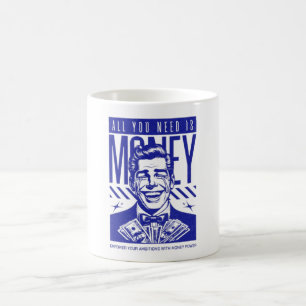 Caneca de Café Motivação Dinheiro Engraçado - Agit