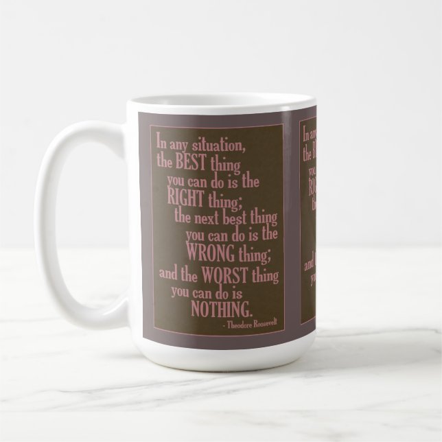 Caneca De Café Motivação "Faça alguma coisa" (Esquerda)