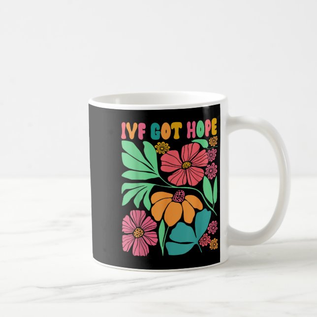 Caneca De Café Motivação Inspirada Ivf Mama Wildflower Ivf Mãe (Direita)