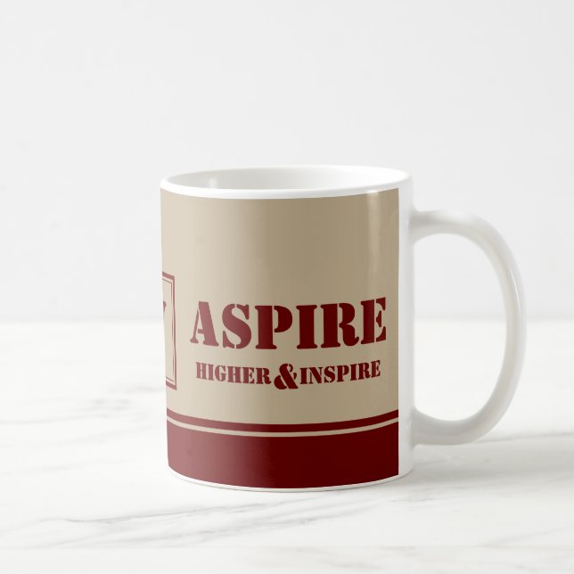 Caneca De Café Motivação Inspiron ASPIRE INSPIRE MAIS ALTO (Direita)