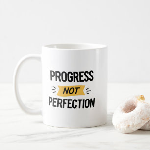Caneca De Café Motivação Moderna de Saúde Mental com Letreirament