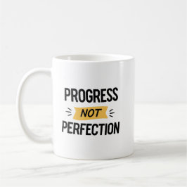 Caneca De Café Motivação Moderna de Saúde Mental com Letreirament
