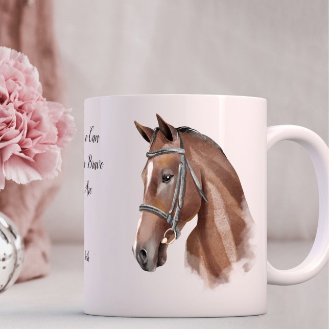 Caneca De Café Motivação personalizada para cavalos equestres Ins (Horse themed gifts personalized name mug horse gifts for girls)