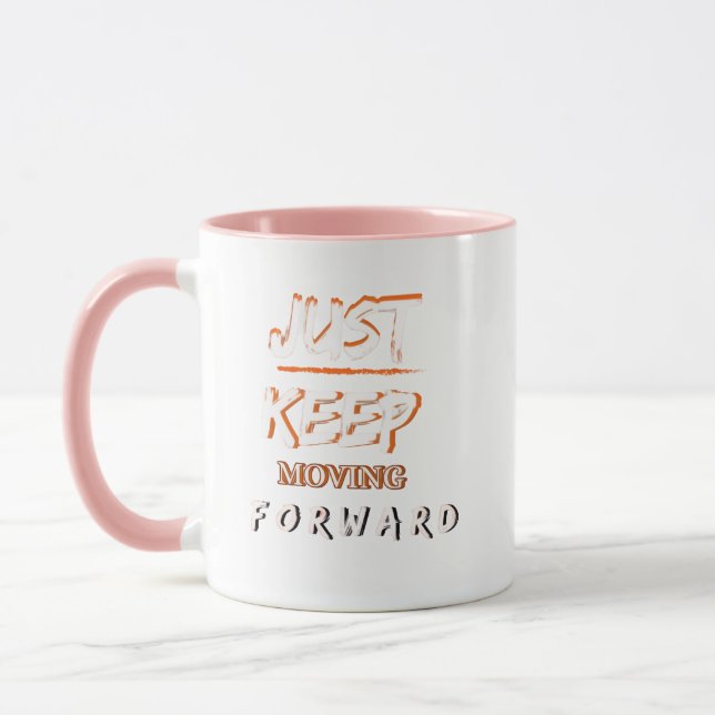 Caneca de Café Motivacional Apenas Continue Em Fre (Esquerda)