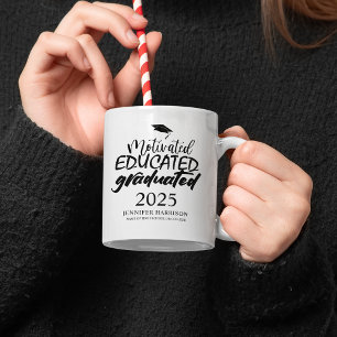 Caneca De Café Motivado Educado Graduado