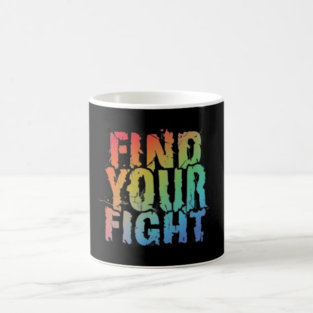 Caneca De Café Motivational Find Your Fight Quote Art (Centro)