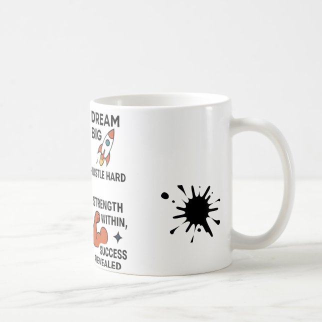 Caneca De Café Motivational Quote Coffee Mug – Inspire, Hustle &  (Direita)