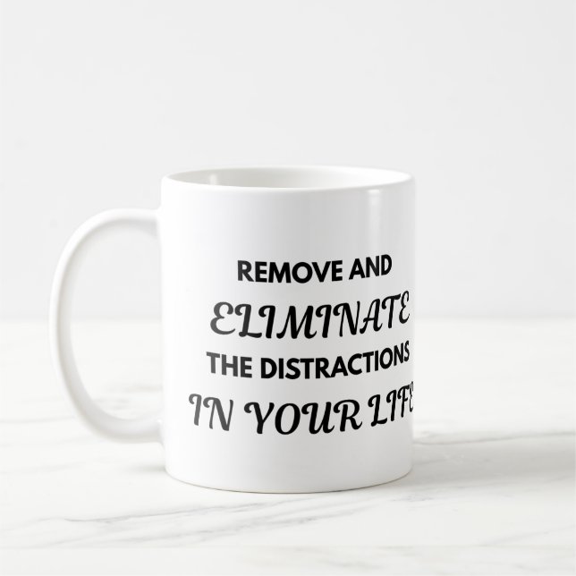 Caneca De Café Motivational Quote Mug - Remove and Eliminate... (Esquerda)