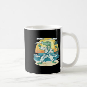 Caneca De Café Motivo de Crocodilo de Caratê Taekwondo Jiu-Jitsu