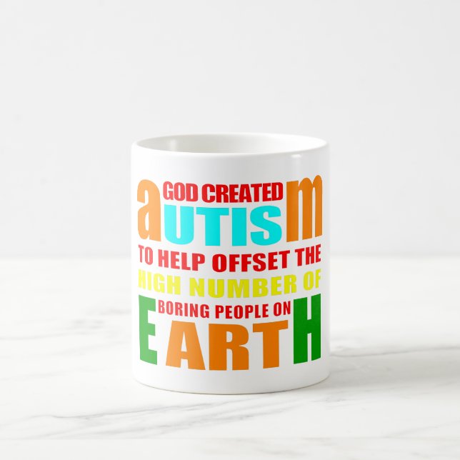 Caneca De Café Motivo do autismo (Centro)