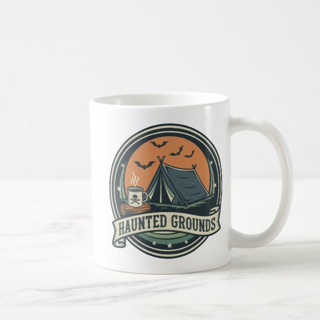 Caneca De Café Motivos Assombrados - Design de café assustador (Direita)