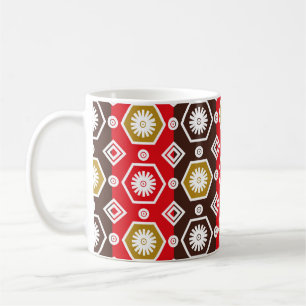 Caneca De Café Motivos batidos indonésios com um plano muito dis