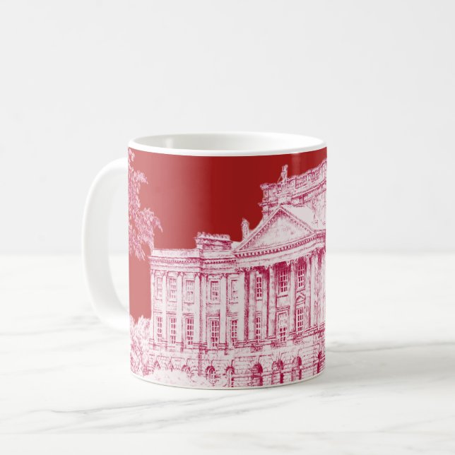 Caneca De Café Motivos de Pemberley (Vermelho) - Mug de café (Frente Esquerda)
