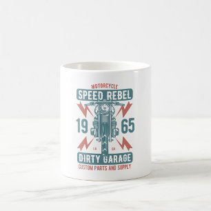 Caneca De Café Moto Vintage Speed Rebel 1965