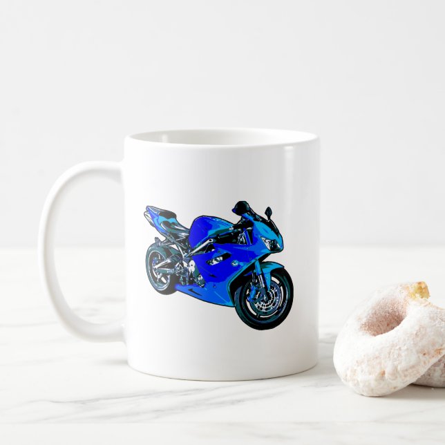 Caneca De Café Motocicleta (Com Donut)