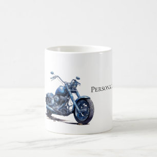 Caneca De Café Motocicleta azul