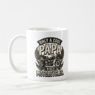 Caneca De Café Motocicleta Cool Papa Motociclista Antigo