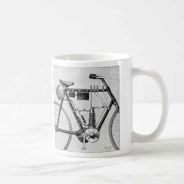 Caneca De Café Motocicleta de Petrolette Omega, 1895 (Direita)