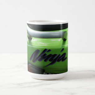 Caneca De Café Motocicleta Kawasaki Green Ninja ZX-6R, Moto de Es