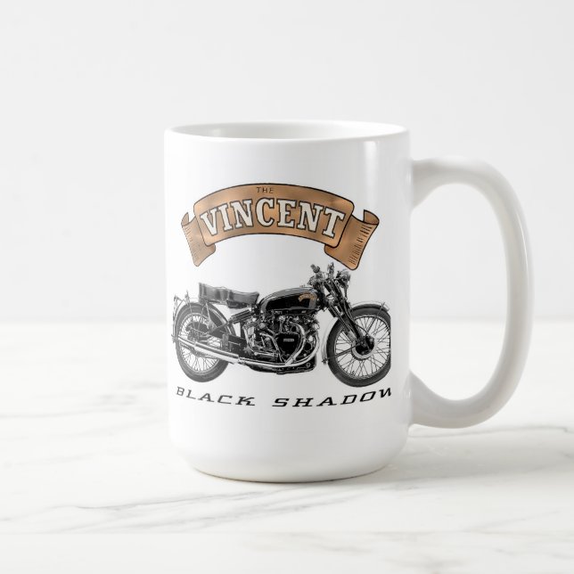 Caneca De Café Motocicleta Vincent Black Shadow (Direita)