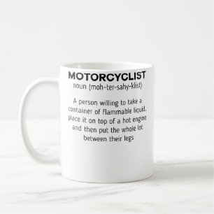Caneca De Café Motociclista Definição do Substantivo Motoqueiro M