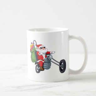 Caneca De Café motociclista santa claus