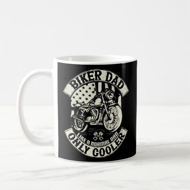 Caneca De Café Motociclo do Pai Mens American Flag Biker  (Esquerda)