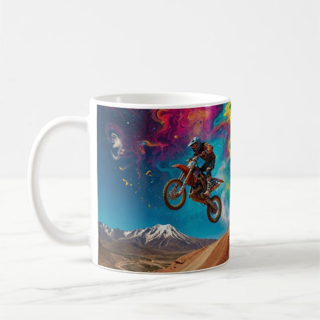 Caneca De Café Motocross Racer na Montanha Slope (Esquerda)