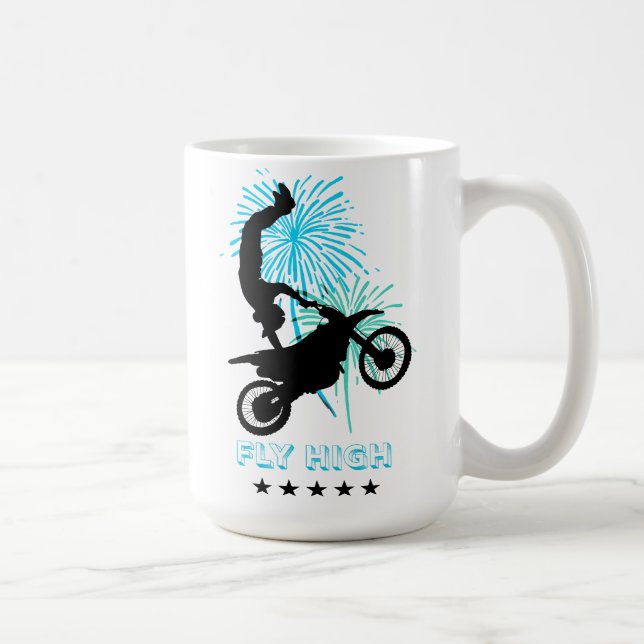 Caneca De Café Motocross Voar Alto (Direita)