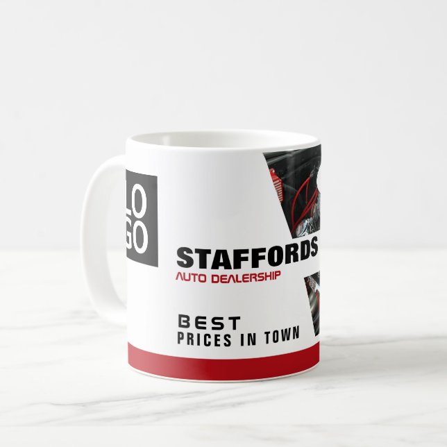 Caneca De Café Motor de Automóvel, Publicidade de Alerta Automáti (Frente Esquerda)