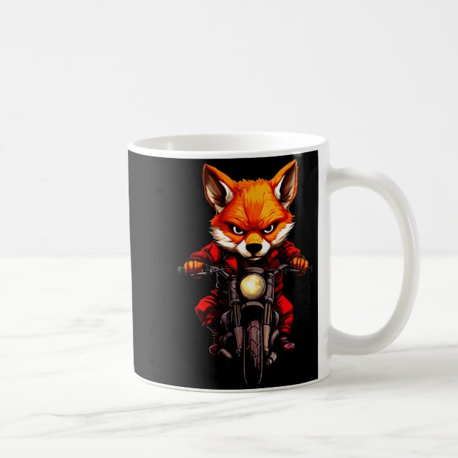 Caneca De Café Motorcycle Foxes  (Direita)