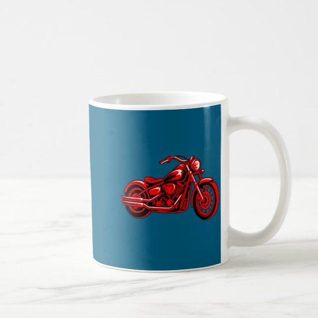 Caneca De Café Motorcycle Heart Biker Valentines Day Rider Couple (Direita)
