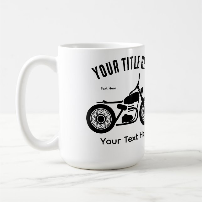 Caneca De Café Motorcycle Ride Speed and Freedom Design (Esquerda)