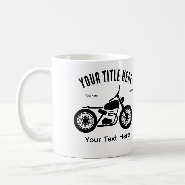 Caneca De Café Motorcycle Ride Speed and Freedom Design (Esquerda)