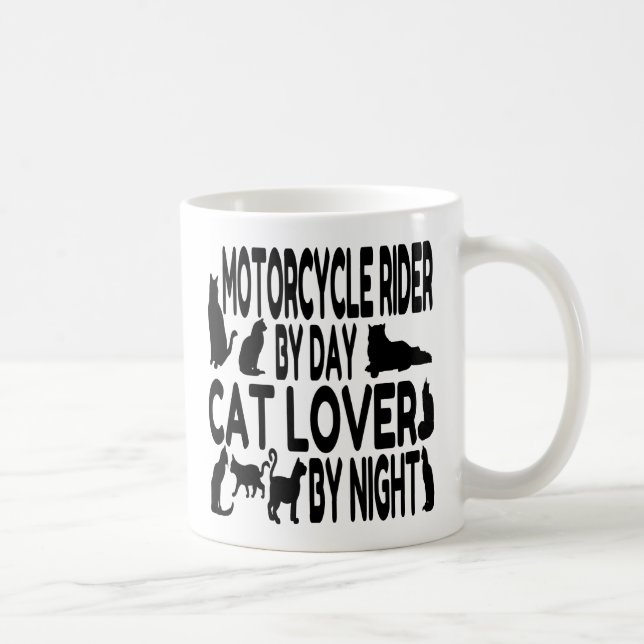 Caneca De Café Motorcycle Rider de Cat Lover (Direita)