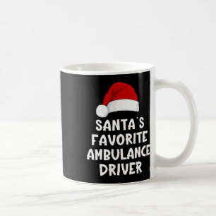 Caneca De Café Motorista de Ambulância Favorito do Papai Noel no