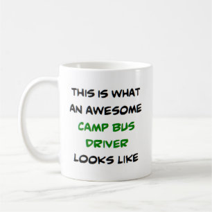 Caneca De Café motorista de ônibus, acampamento, incrível