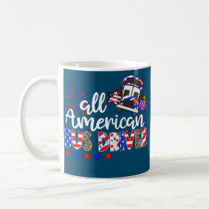 Caneca De Café Motorista de Ônibus All American Fogos de Artifíci